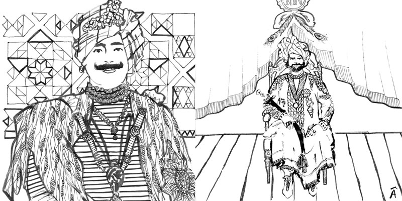 illustration fashion portrait magazine india aristocrat