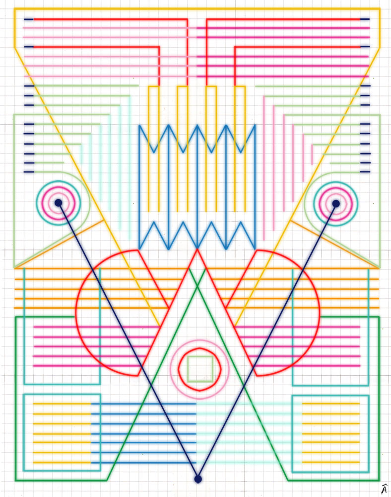 illustration neon lights graphic editorial