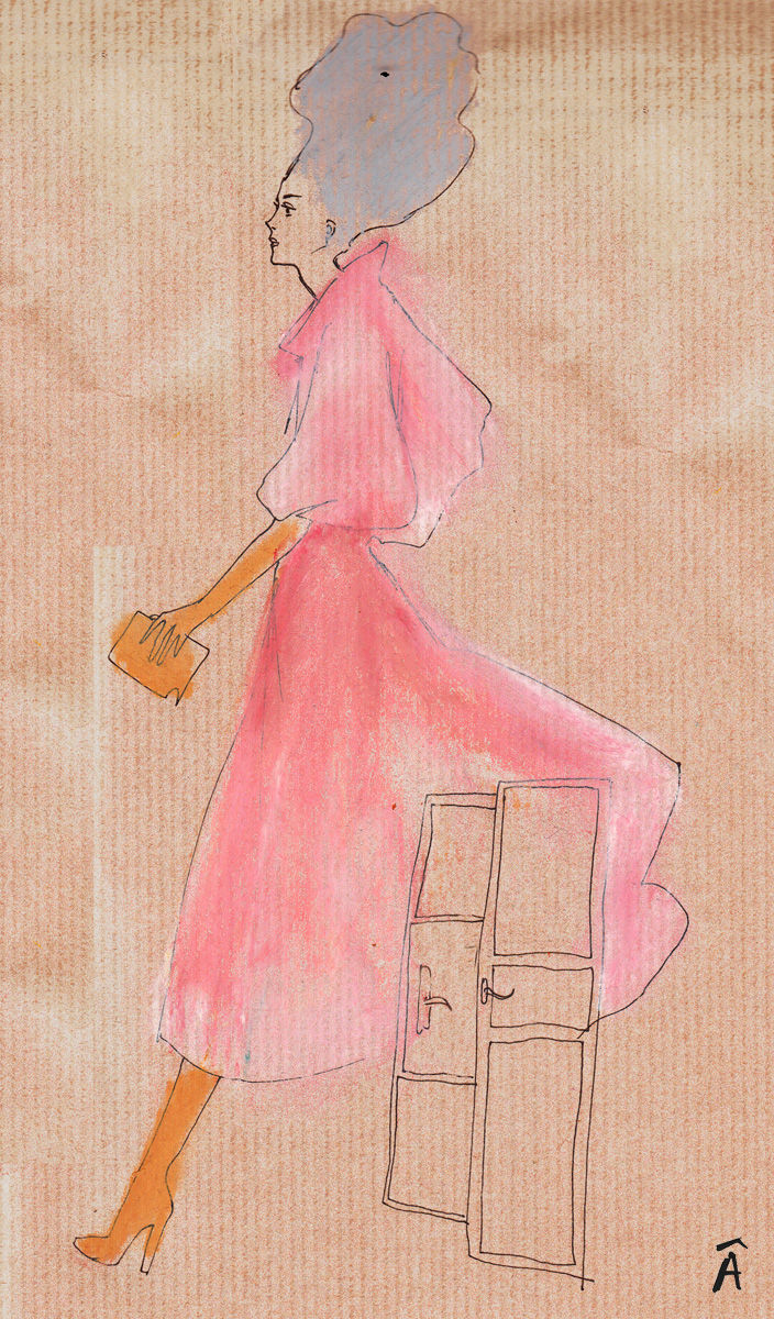 Illustration fashion magazine editorial