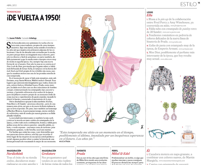 illustration prada barcelones magazine